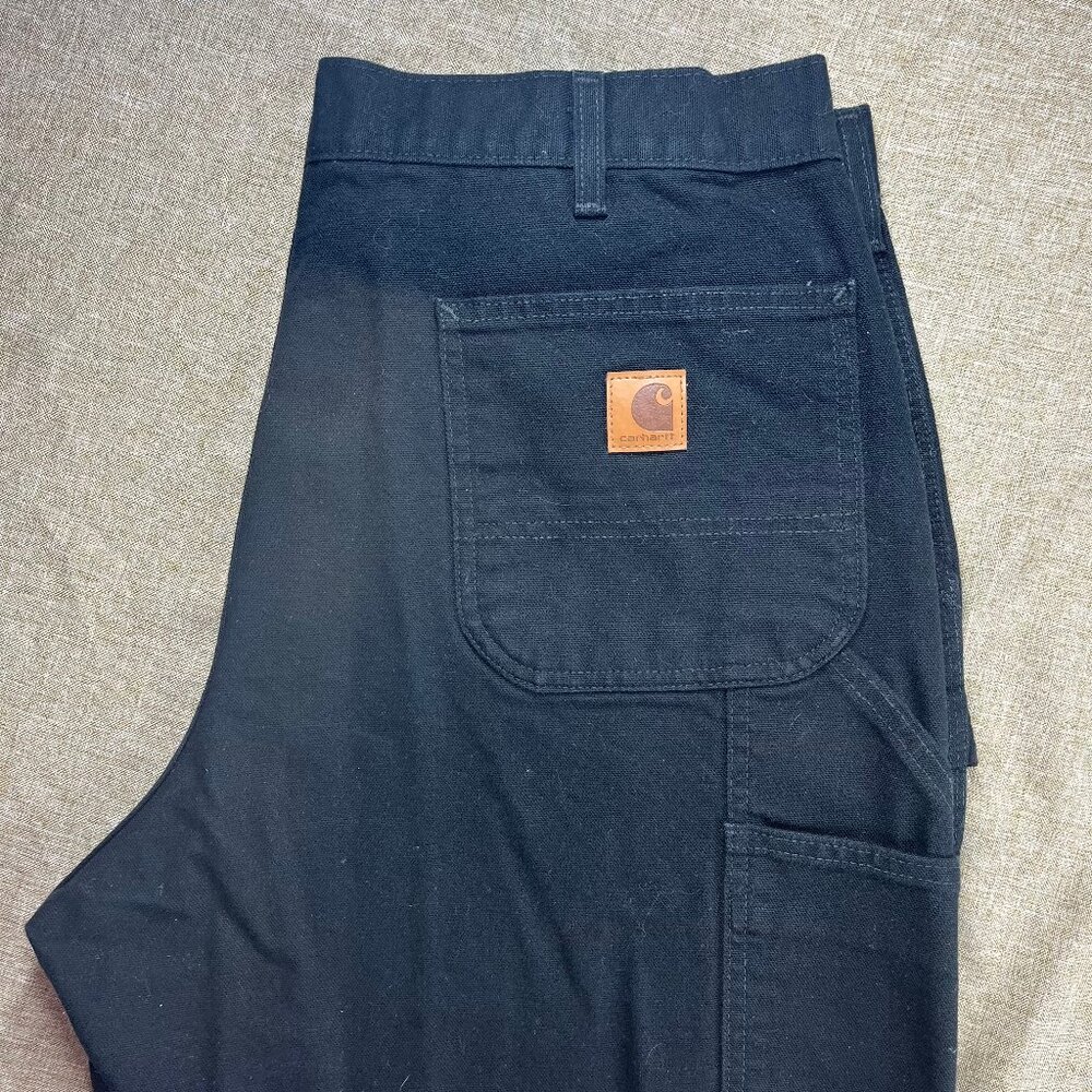 Carhartt B11 - Loose Straight Washed Duck Dungaree Black 38x30